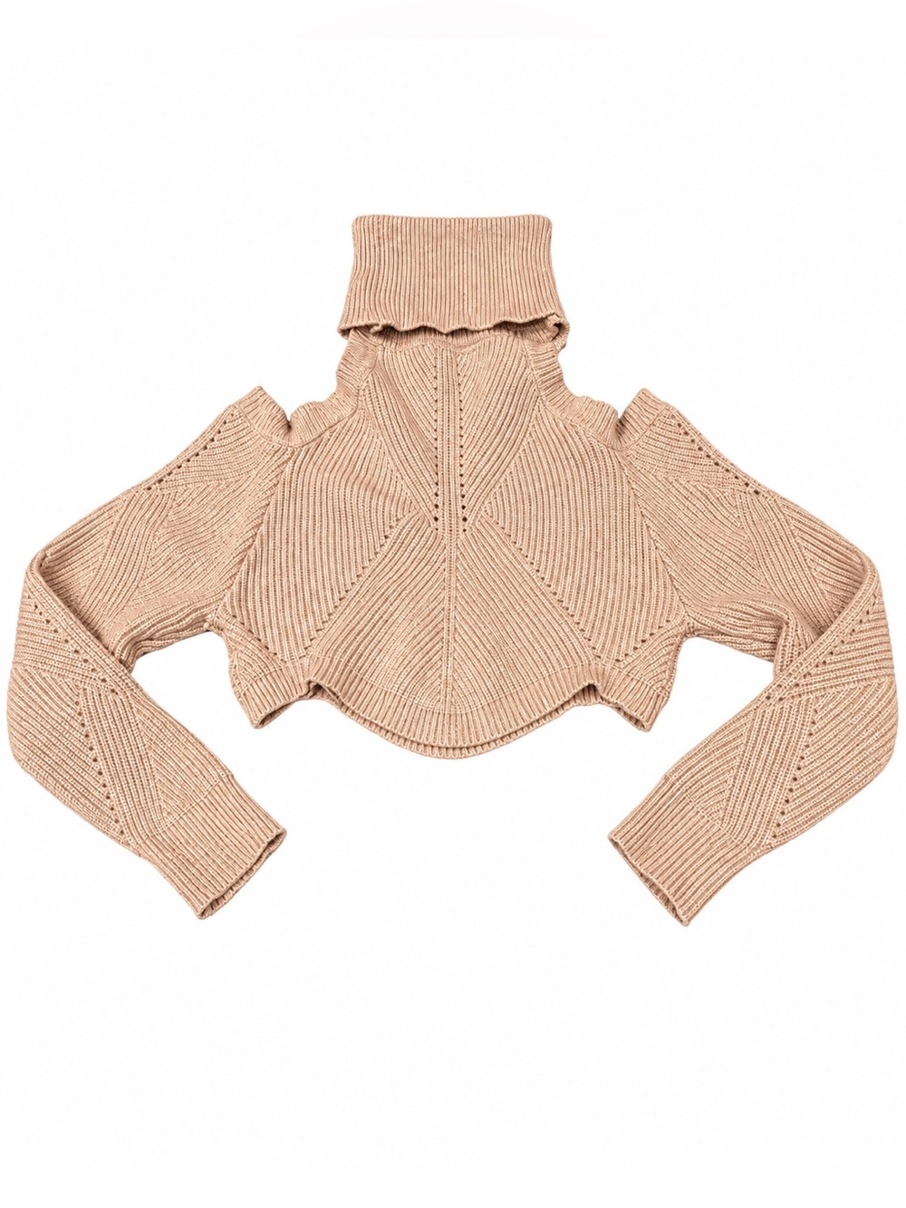 Cherie Los Angeles Blush Beige Cropped Cold Cherie Los Angeles Blush Beige Size